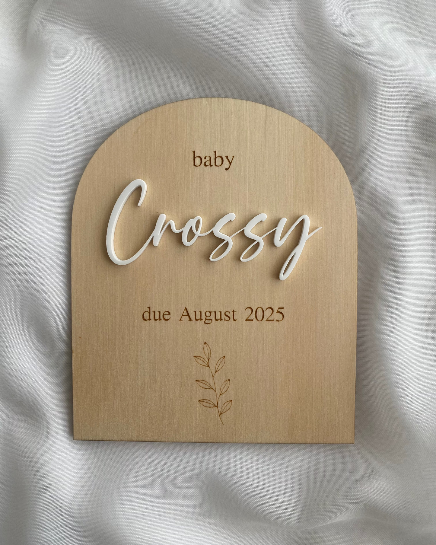Arch Pregnancy Announcement Plaque