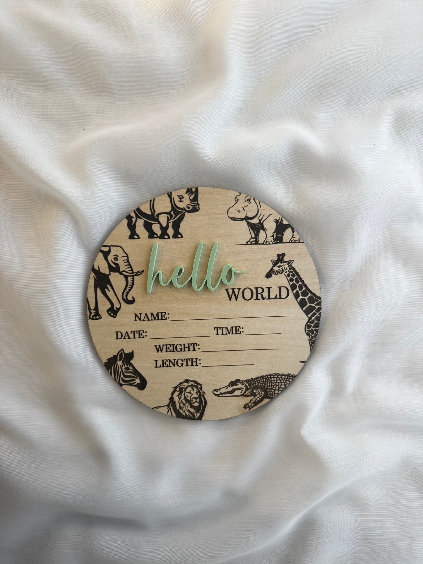 Safari Announcement Plaque