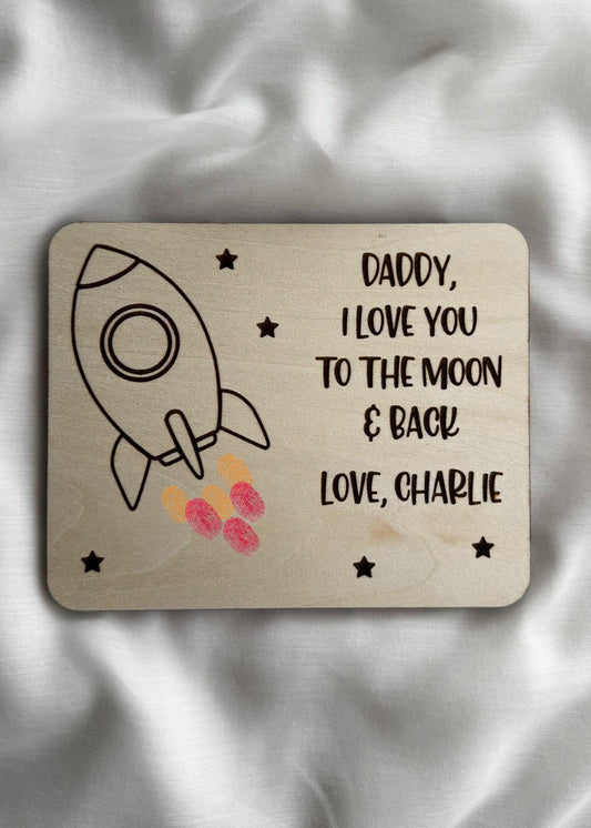 Rocket Finger Print Plaque