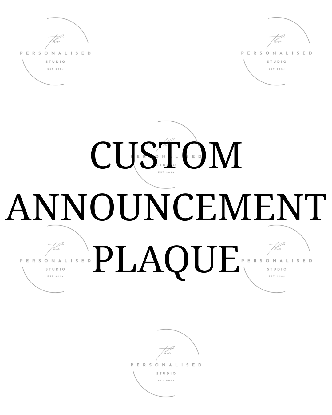 Custom Announcement Plaque