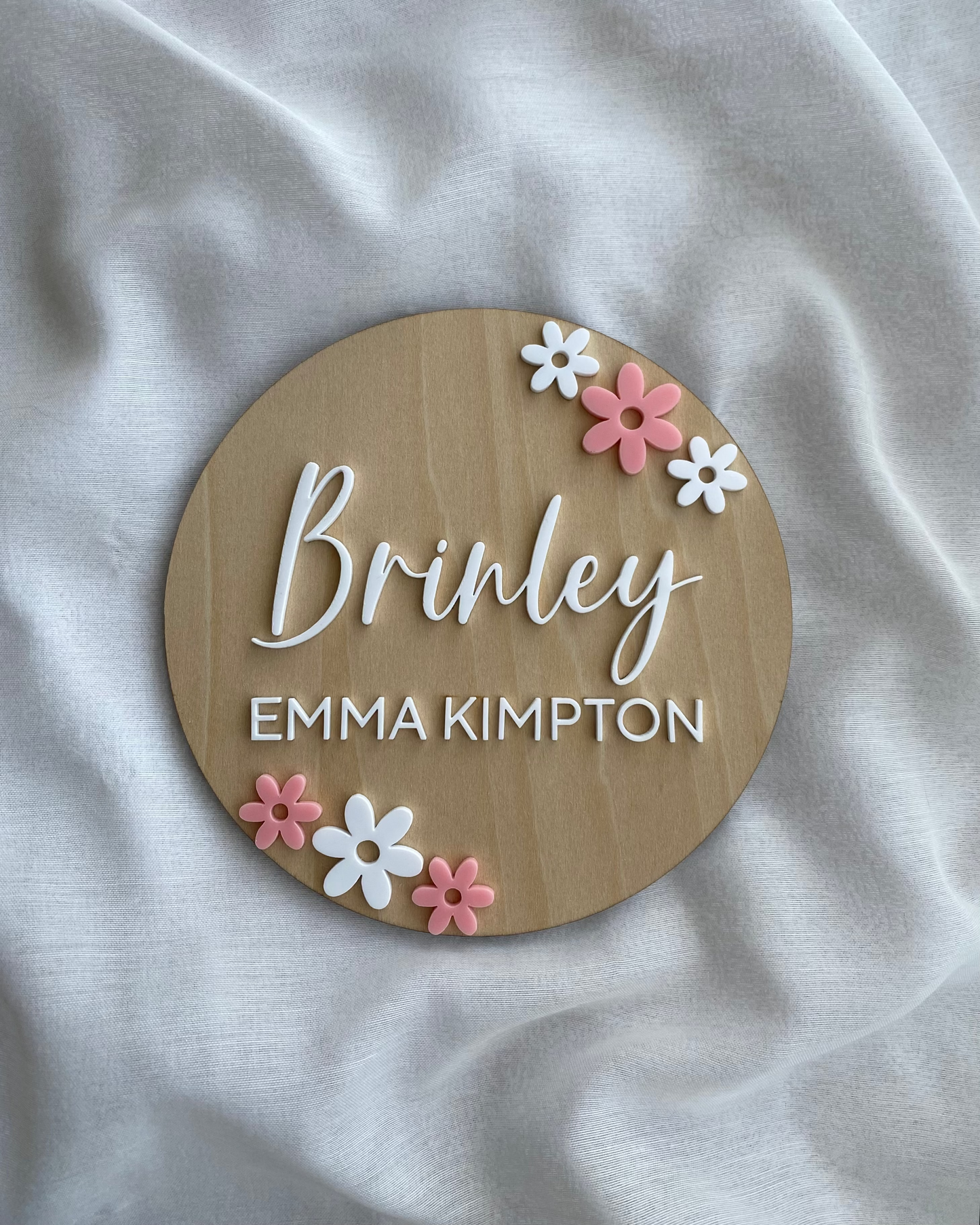 Flower Name Plaque