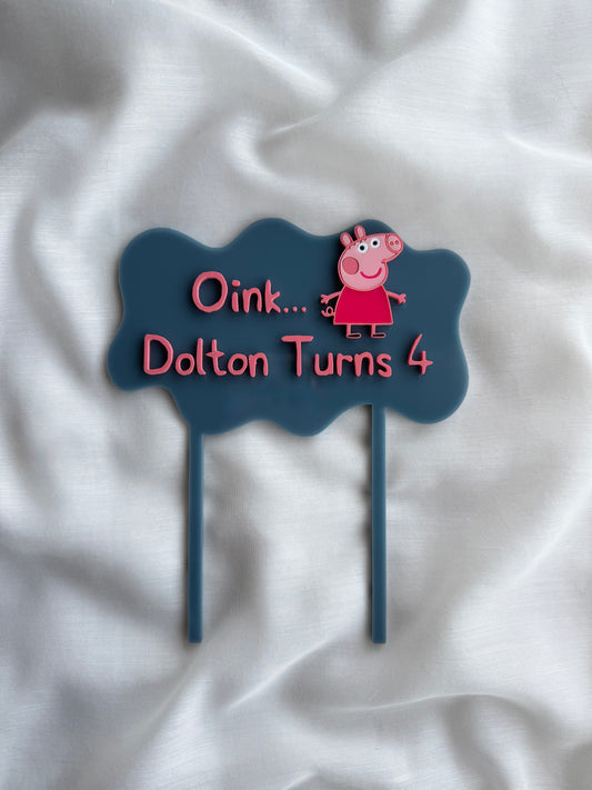 Peppa Pig Cake Topper