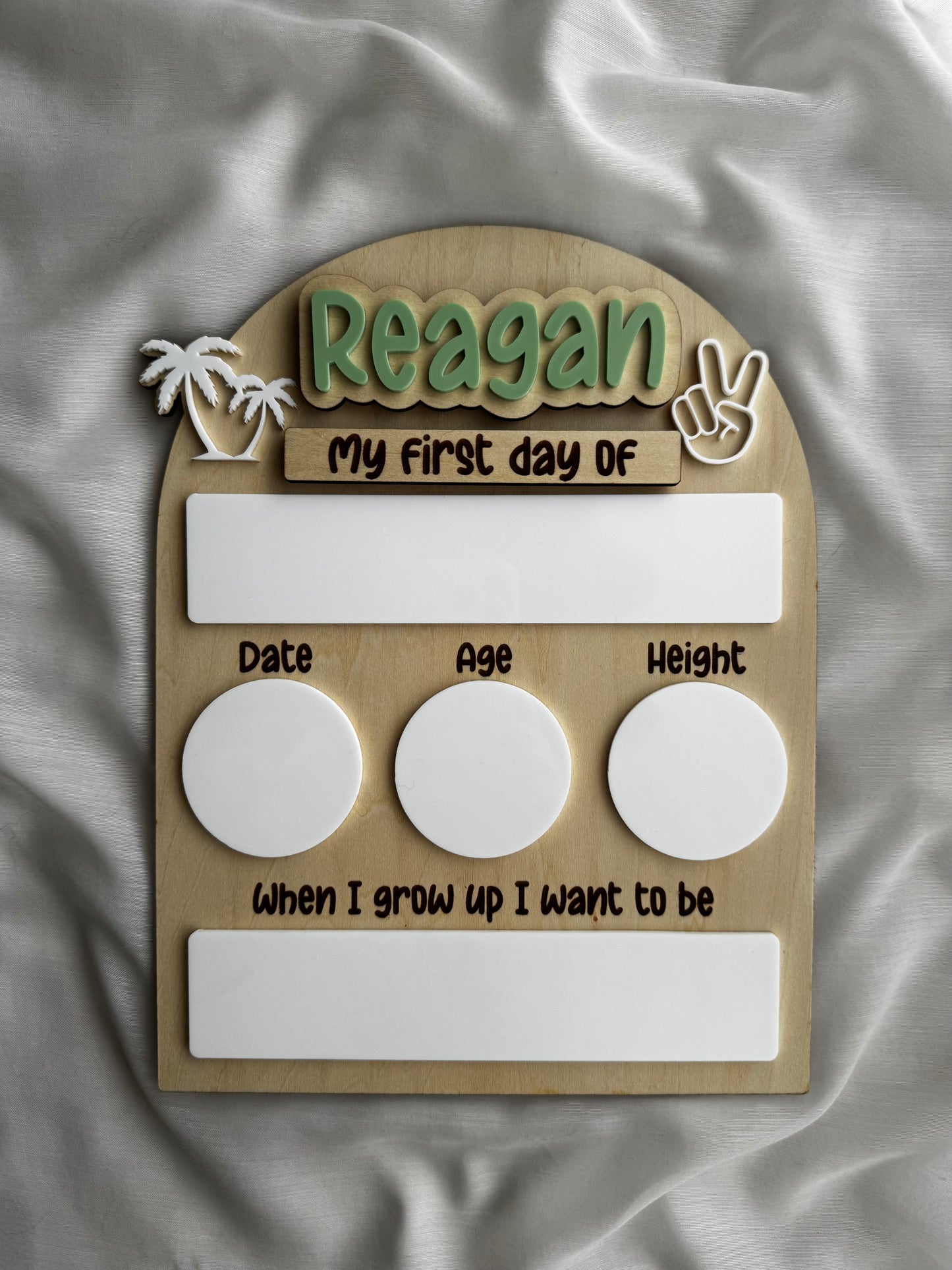 Peace First & Last Day Board