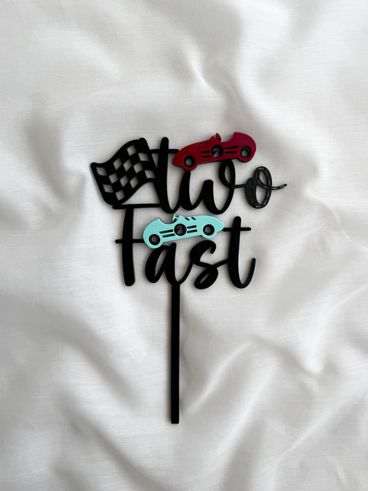Two Fast Cake Topper
