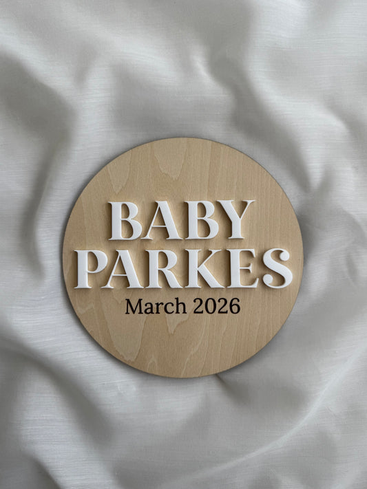 Pregnancy Announcement Plaque